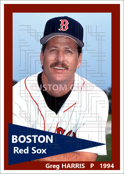 Greg Harris - 1994 Boston Red Sox - choose a size & style