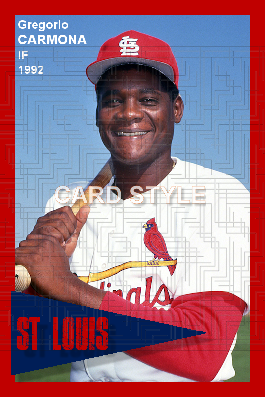 Gregorio Carmona - 1992 St. Louis Cardinals - choose a size & style