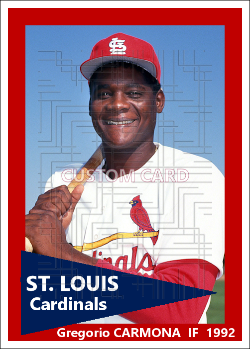 Gregorio Carmona - 1992 St. Louis Cardinals - choose a size & style
