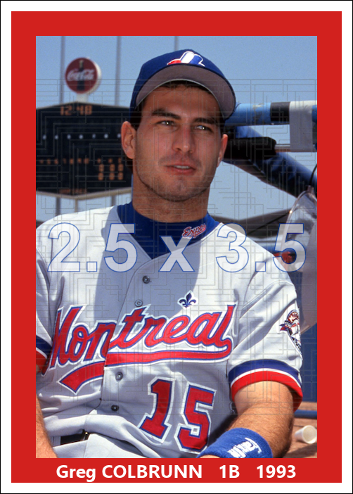 Greg Colbrunn - 1993 Montreal Expos - choose a size & style