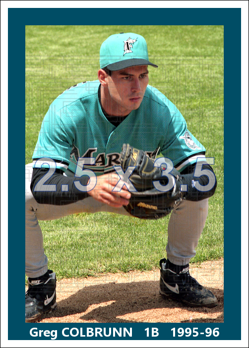 Greg Colbrunn - 1995-96 Florida Marlins - choose a size & style