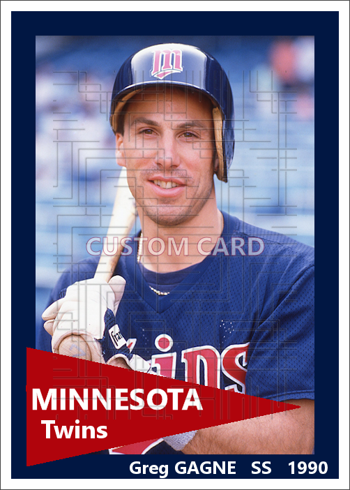 Greg Gagne - 1990 Minnesota Twins - choose a size & style