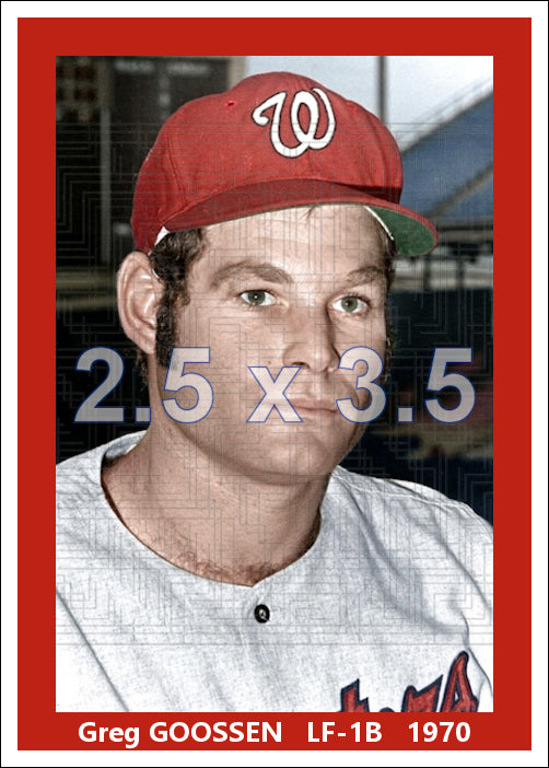 Greg Goossen -1970 Washington Senators - choose a size & style