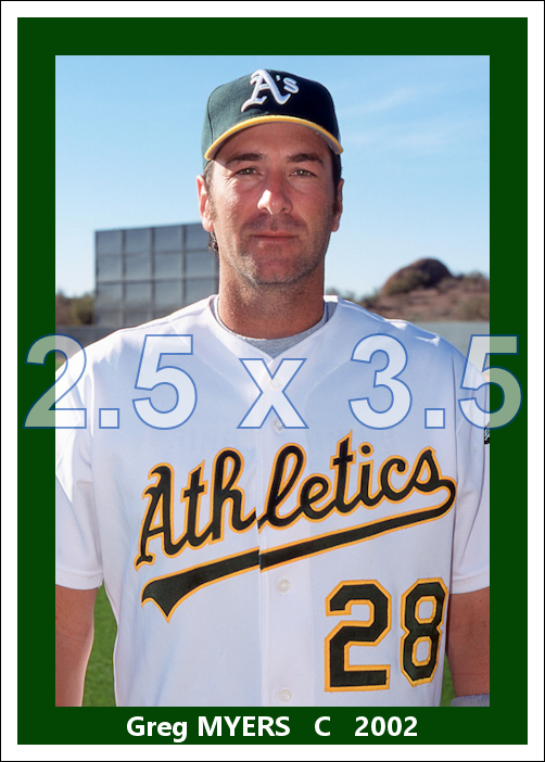 Greg Myers - 2002 Oakland Athletics - choose a size & style