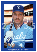 Greg Pryor - 1985 Kansas City Royals - choose a size & style