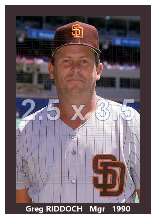Greg Riddoch - 1990 San Diego Padres - choose a size & style