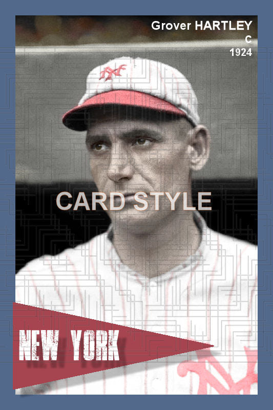 Grover Hartley - 1924 New York Giants - choose a size & style