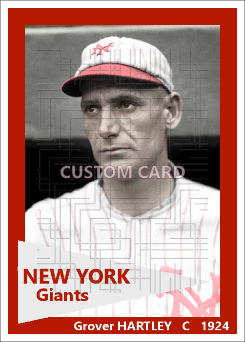 Grover Hartley - 1924 New York Giants - choose a size & style