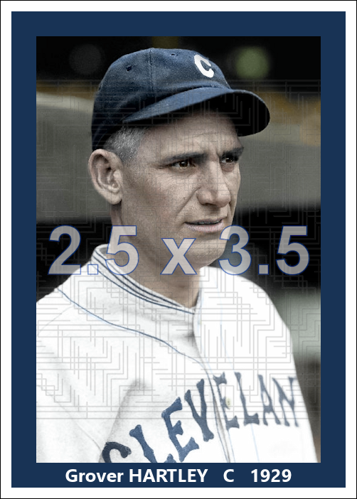 Grover Hartley - 1929 Cleveland Indians - choose a size & style