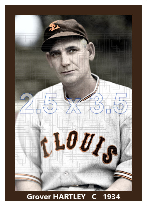 Grover Hartley - 1934 St. Louis Browns - choose a size & style