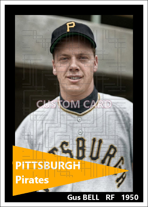 Gus Bell - 1950 Pittsburgh Pirates - choose a size & style