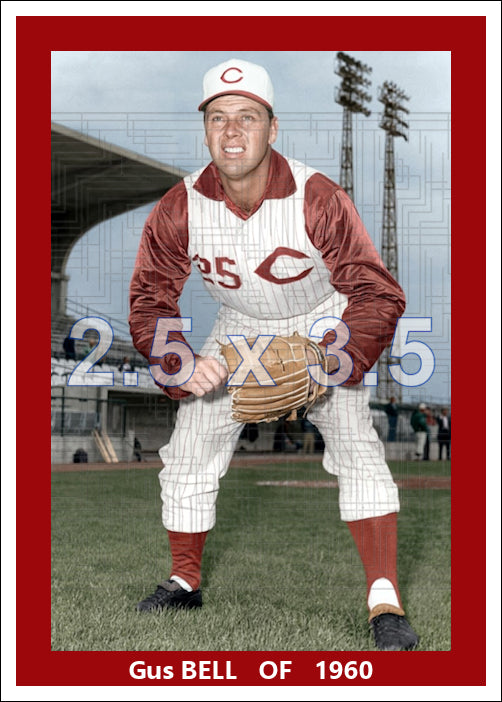 Gus Bell - 1960 Cincinnati Reds - choose a size & style