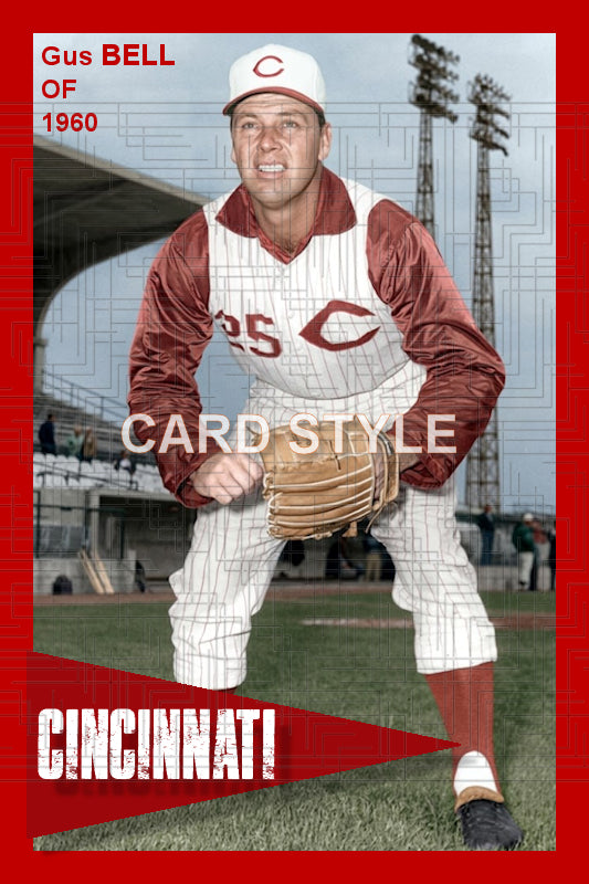 Gus Bell - 1960 Cincinnati Reds - choose a size & style