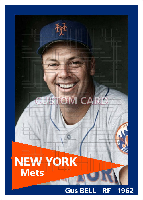 Gus Bell - 1962 New York Mets - choose a size & style