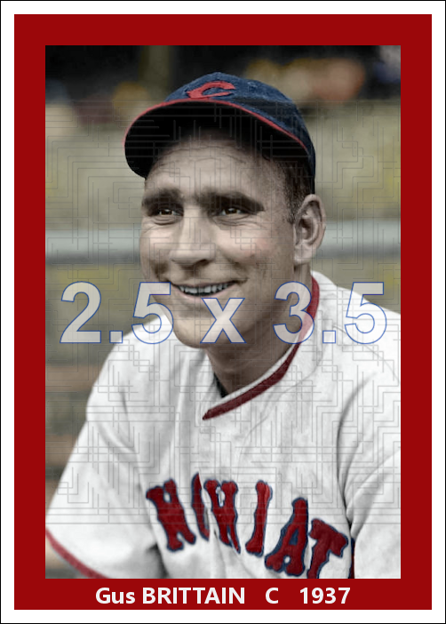 Gus Brittain - 1937 Cincinnati Reds - choose a size & style