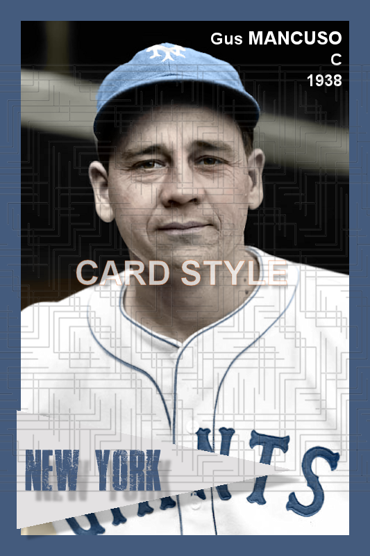 Gus Mancuso - 1938 New York Giants - choose a size & style