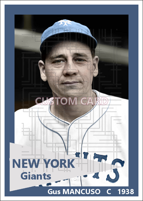 Gus Mancuso - 1938 New York Giants - choose a size & style