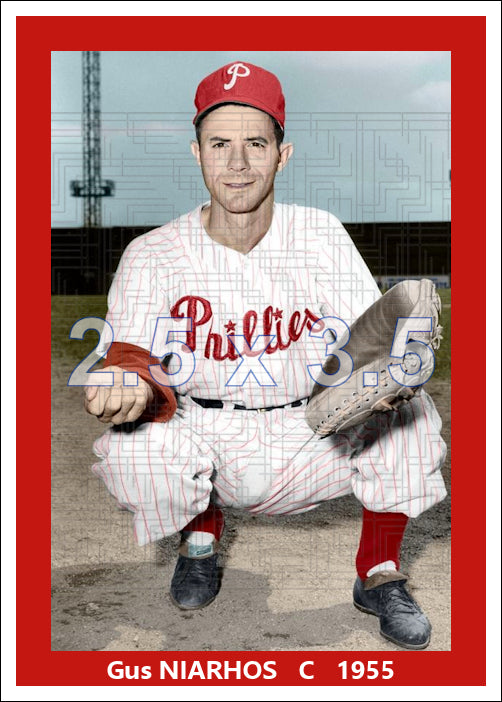 Gus Niarhos - 1955 Philadelphia Phillies - choose a size & style