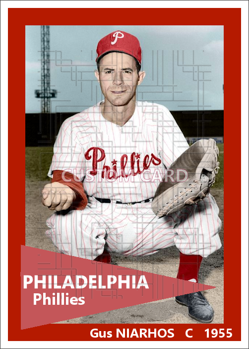 Gus Niarhos - 1955 Philadelphia Phillies - choose a size & style