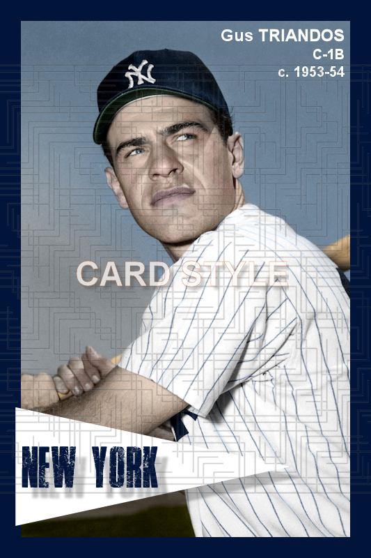 Gus Triandos - 1953-54 New York Yankees - choose a size & style