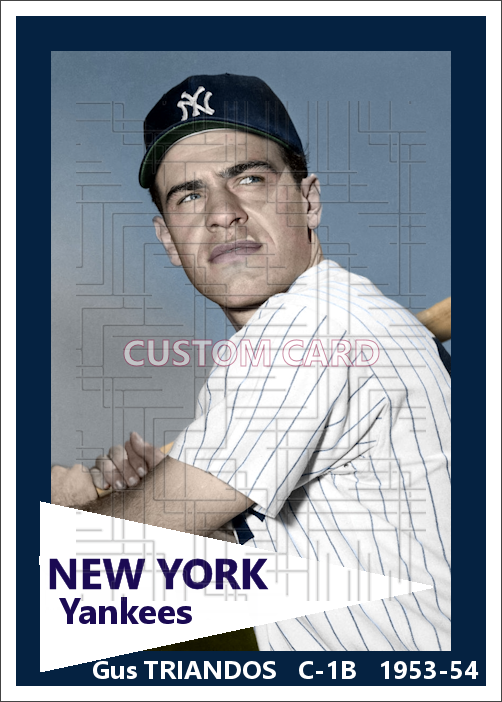 Gus Triandos - 1953-54 New York Yankees - choose a size & style