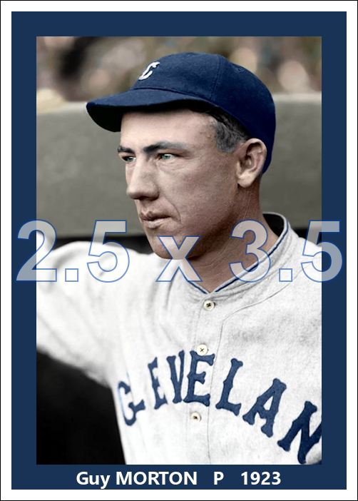 Guy Morton - 1923 Cleveland Indians - choose a size & style