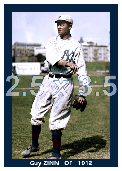 Guy Zinn - 1912 New York Highlanders - choose a size & style
