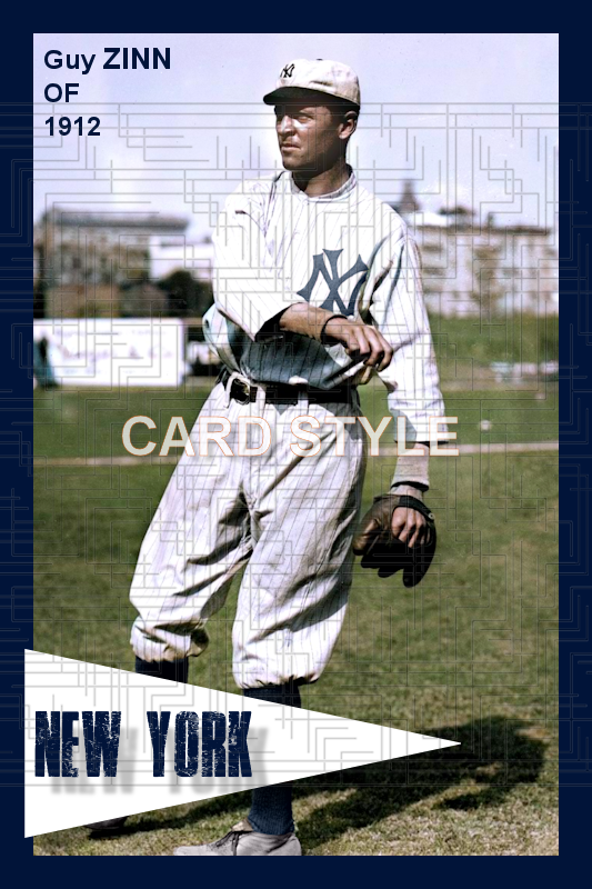 Guy Zinn - 1912 New York Highlanders - choose a size & style