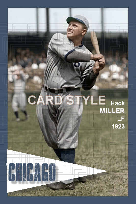 Hack Miller - 1923 Chicago Cubs - choose a size & style
