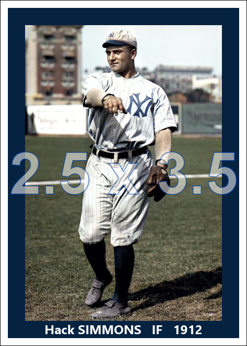 Hack Simmons - 1912 New York Highlanders - choose a size & style