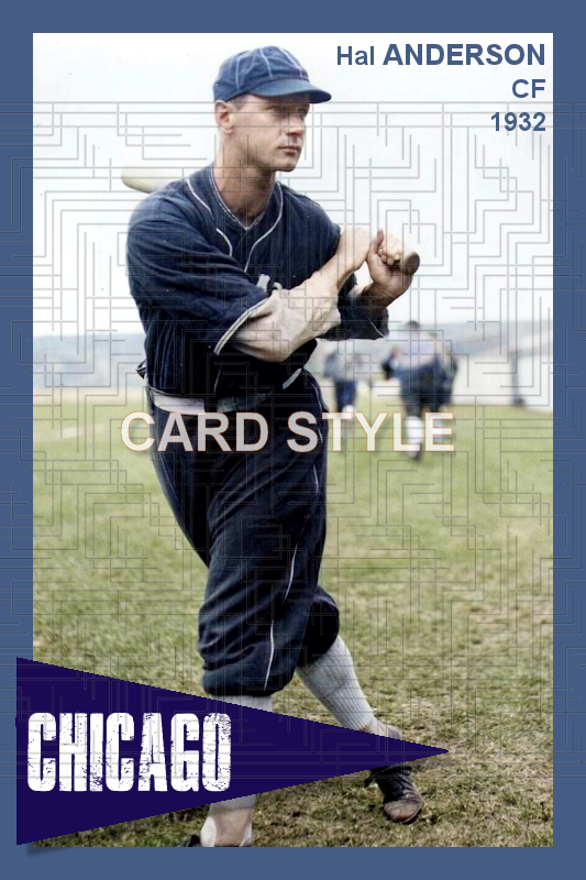Hal Anderson - 1932 Chicago White Sox - choose a size & style