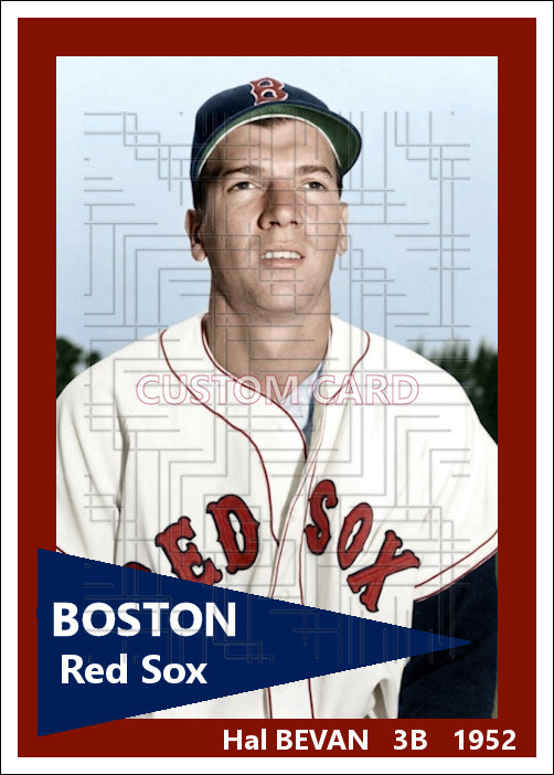 Hal Bevan - 1952 Boston Red Sox - choose a size & style