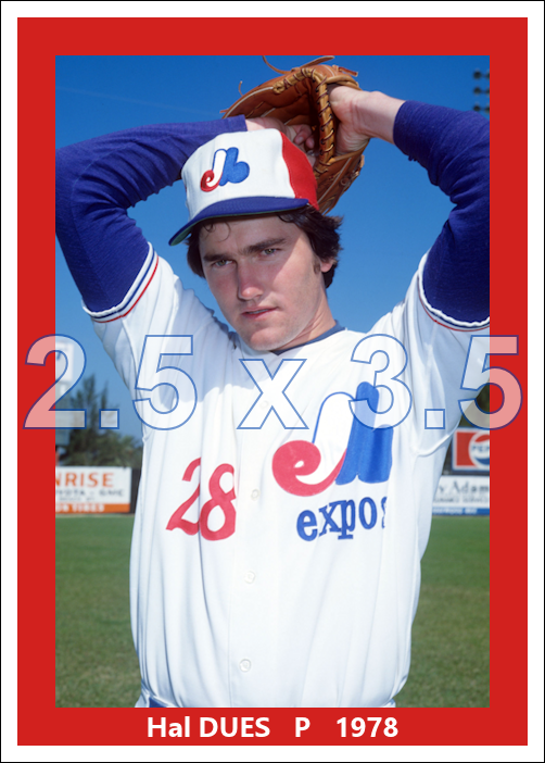 Hal Dues - 1979 Montreal Expos - choose a size & style