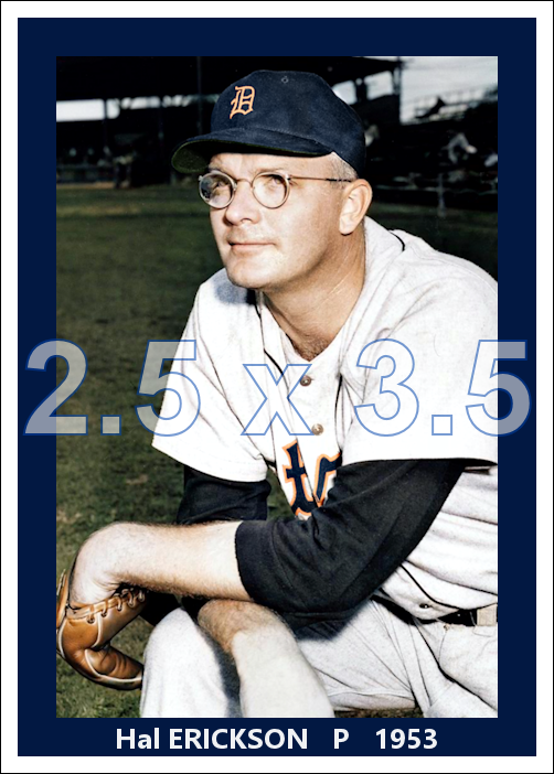Hal Erickson - 1953 Detroit Tigers - choose a size & style