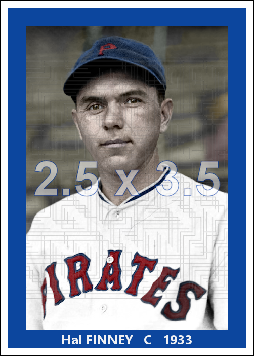 Hal Finney - 1933 Pittsburgh Pirates - choose a size & style