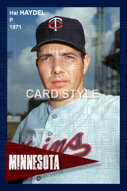 Hal Haydel - 1971 Minnesota Twins - choose a size & style