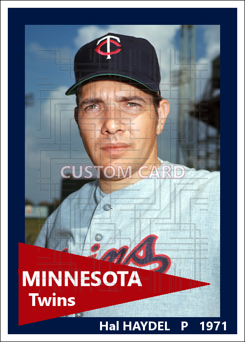 Hal Haydel - 1971 Minnesota Twins - choose a size & style