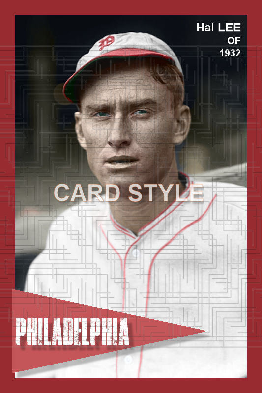 Hal Lee - 1932 Philadelphia Phillies - choose a size & style