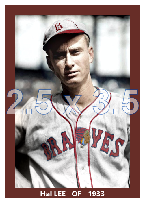 Hal Lee - 1933 Boston Braves - choose a size & style