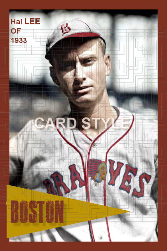 Hal Lee - 1933 Boston Braves - choose a size & style
