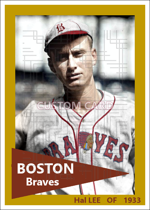 Hal Lee - 1933 Boston Braves - choose a size & style