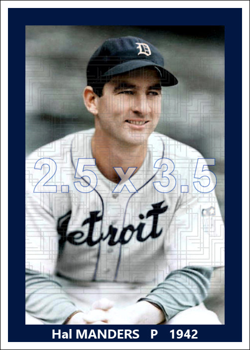 Hal Manders - 1942 Detroit Tigers - choose a size & style