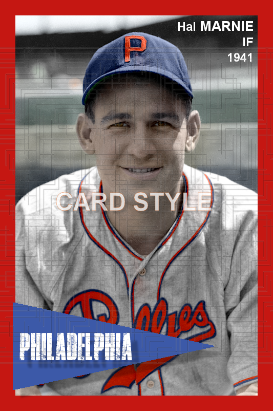 Hal Marnie - 1941 Philadelphia Phillies - choose a size & style