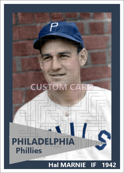 Hal Marnie - 1942 Philadelphia Phillies - choose a size & style