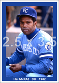 Hal McRae - 1982 Kansas City Royals - choose a size & style