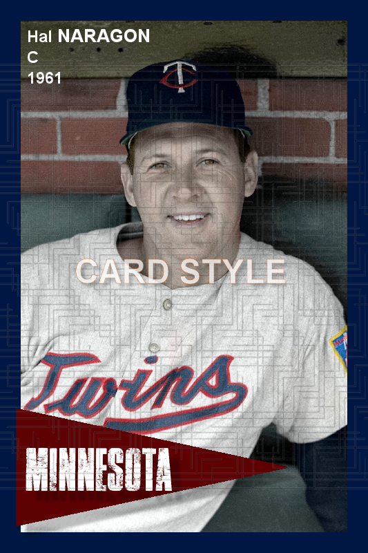 Hal Naragon - 1961 Minnesota Twins - choose a size & style