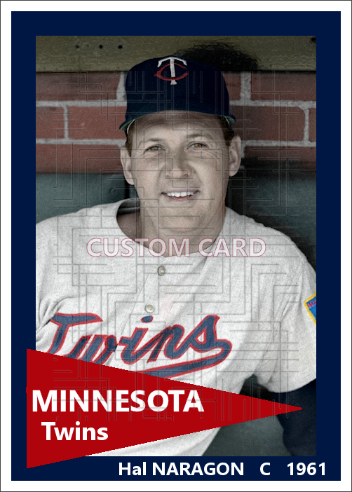 Hal Naragon - 1961 Minnesota Twins - choose a size & style