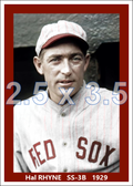 Hal Rhyne - 1929 Boston Red Sox - choose a size & style