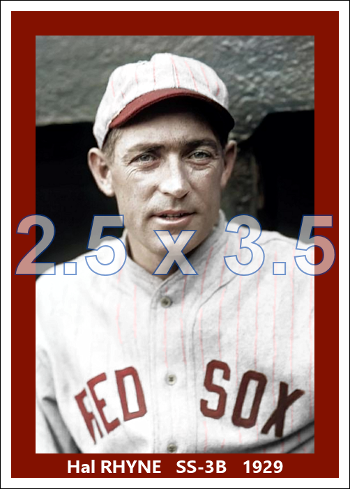 Hal Rhyne - 1929 Boston Red Sox - choose a size & style