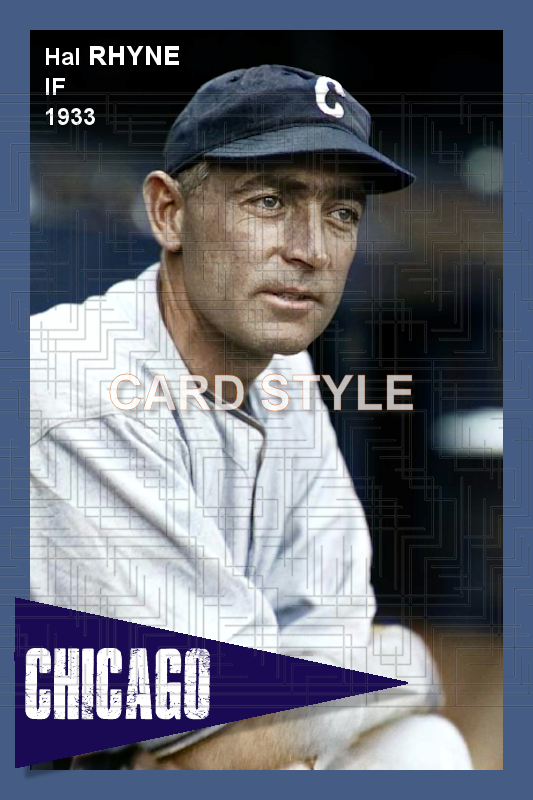 Hal Rhyne - 1933 Chicago White Sox - choose a size & style